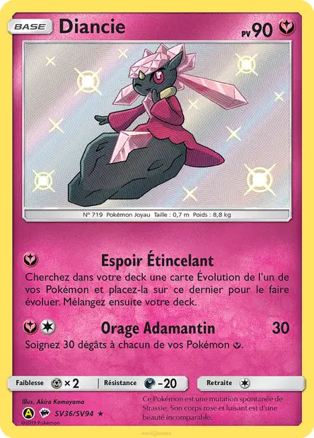 Diancie Shiny - Destinée Occulte - SV36/SV94