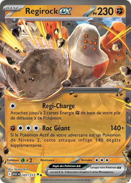 Regirock Ex - Héros Transcendants - 107/217