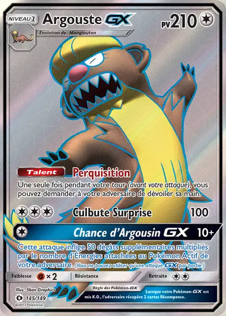 Argouste Gx Full art - Soleil et Lune- 145/149