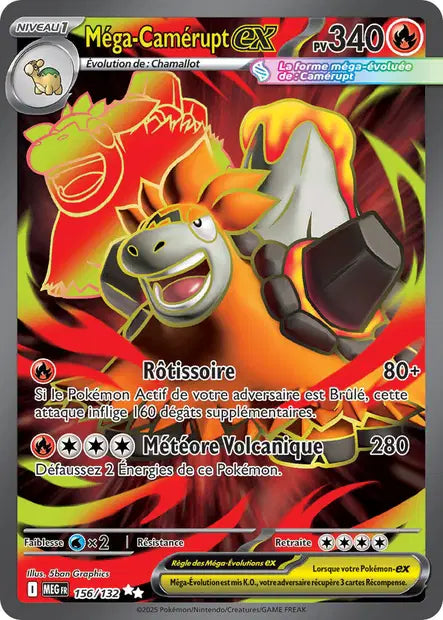 Mega Camerupt Ex Full art -Méga Evolution -156/132