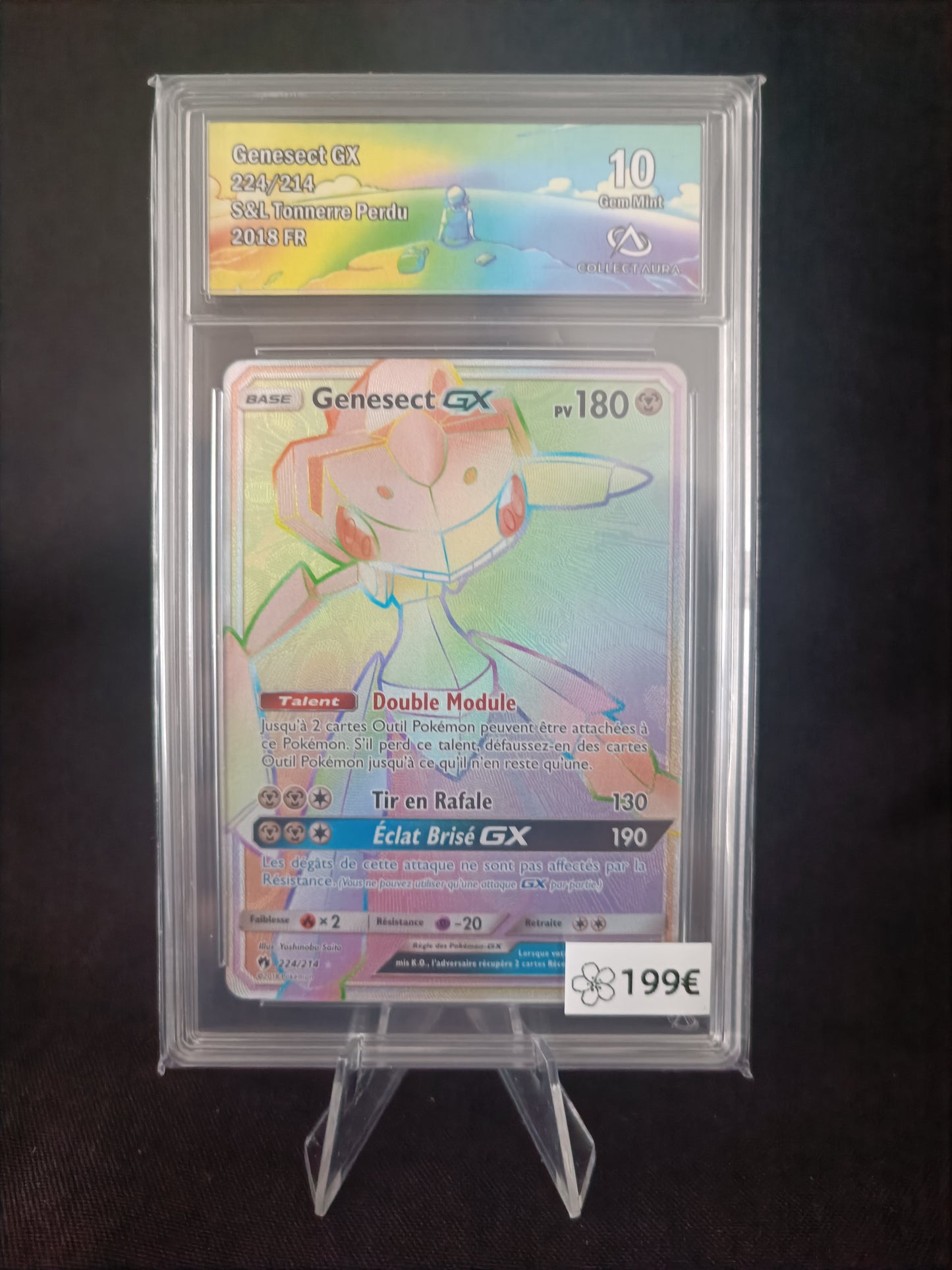 Genesect Gx Rainbow Collect Aura 10 - Tonnerre Perdue - 224/214