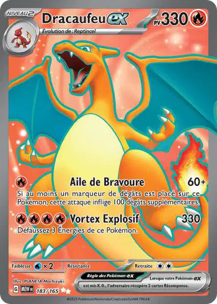 Dracaufeu Ex Full art - 151 - 183/165