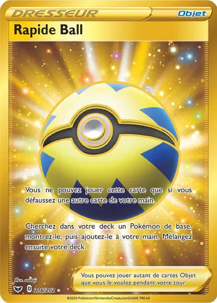 Rapide Ball gold - Epée et Bouclier - 216/202