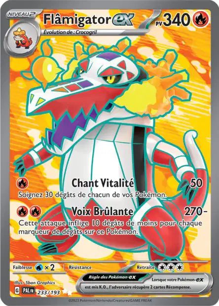 Flamigator Ex Full art - Evolution à Paldea - 233/193