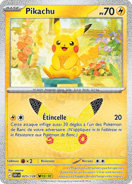 Pikachu Holo - 30e Anniversaire -025/128