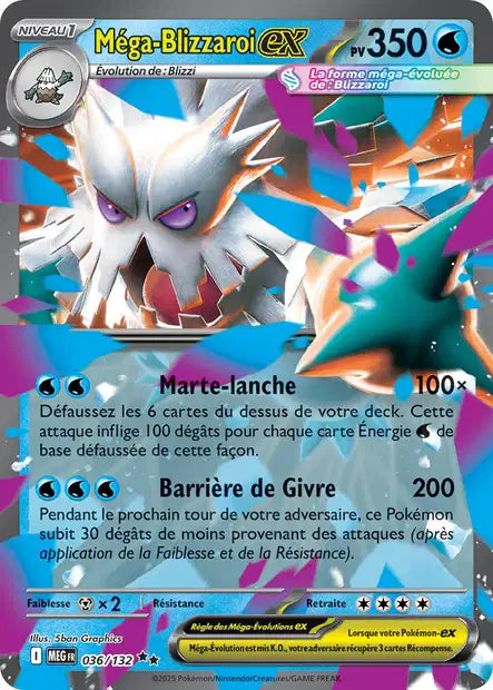 Mega Blizzaroi Ex -Méga Evolution - 36/132