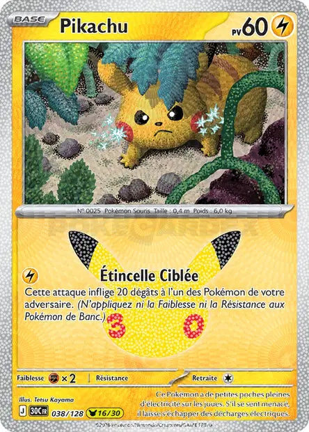 Pikachu Holo - 30e Anniversaire -038/128