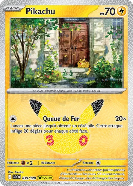 Pikachu Holo - 30e Anniversaire -039/128