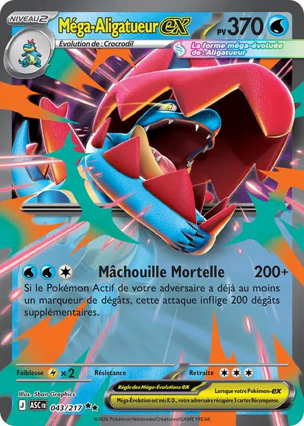 Mega Aligatueur Ex - Héros Transcendants - 043/217