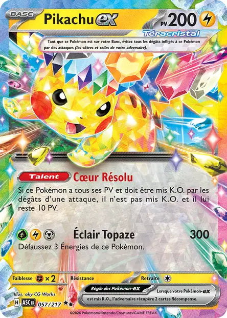 Pikachu Ex - Héros Transcendants - 057/217