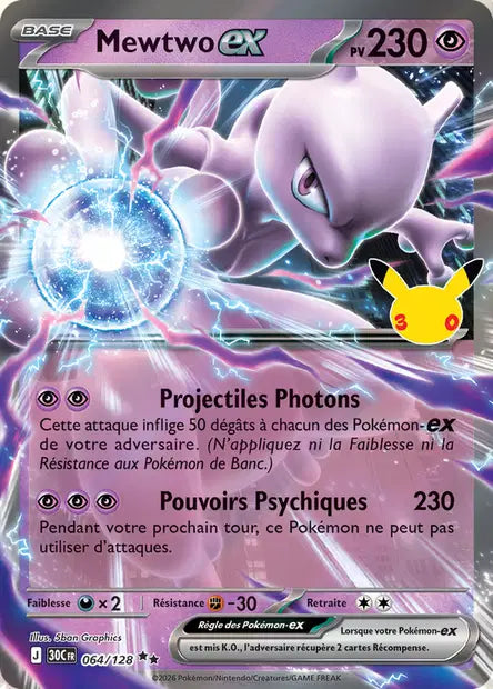 Mewtwo Ex - 30e Anniversaire -064/128