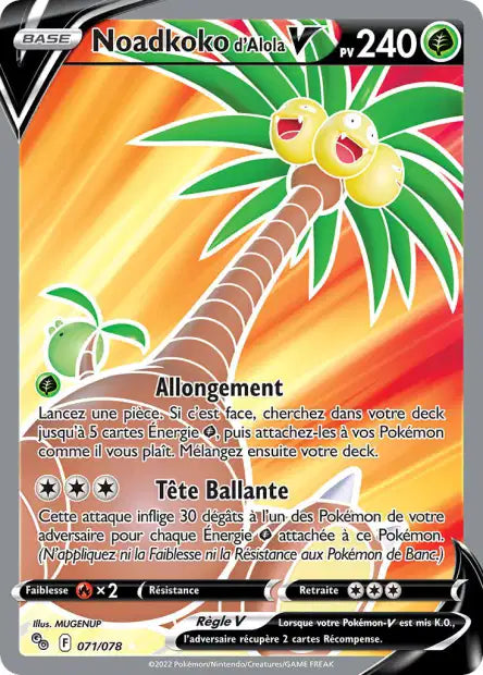 Noadkoko V Full art - Pokemon Go - 071/078