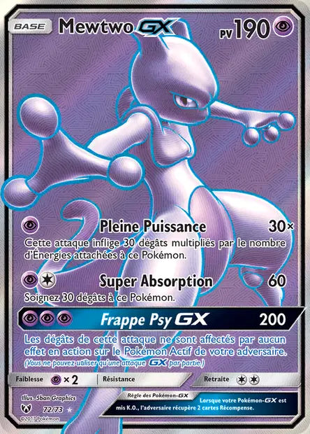 Mewtwo Gx Full art - Légendes Brillantes - 72/73