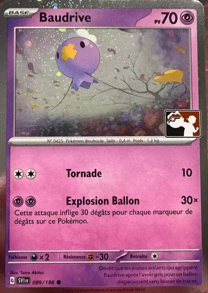 Baudrive Holo - Ecarlate Et Violet Play Pokemon- 089/198