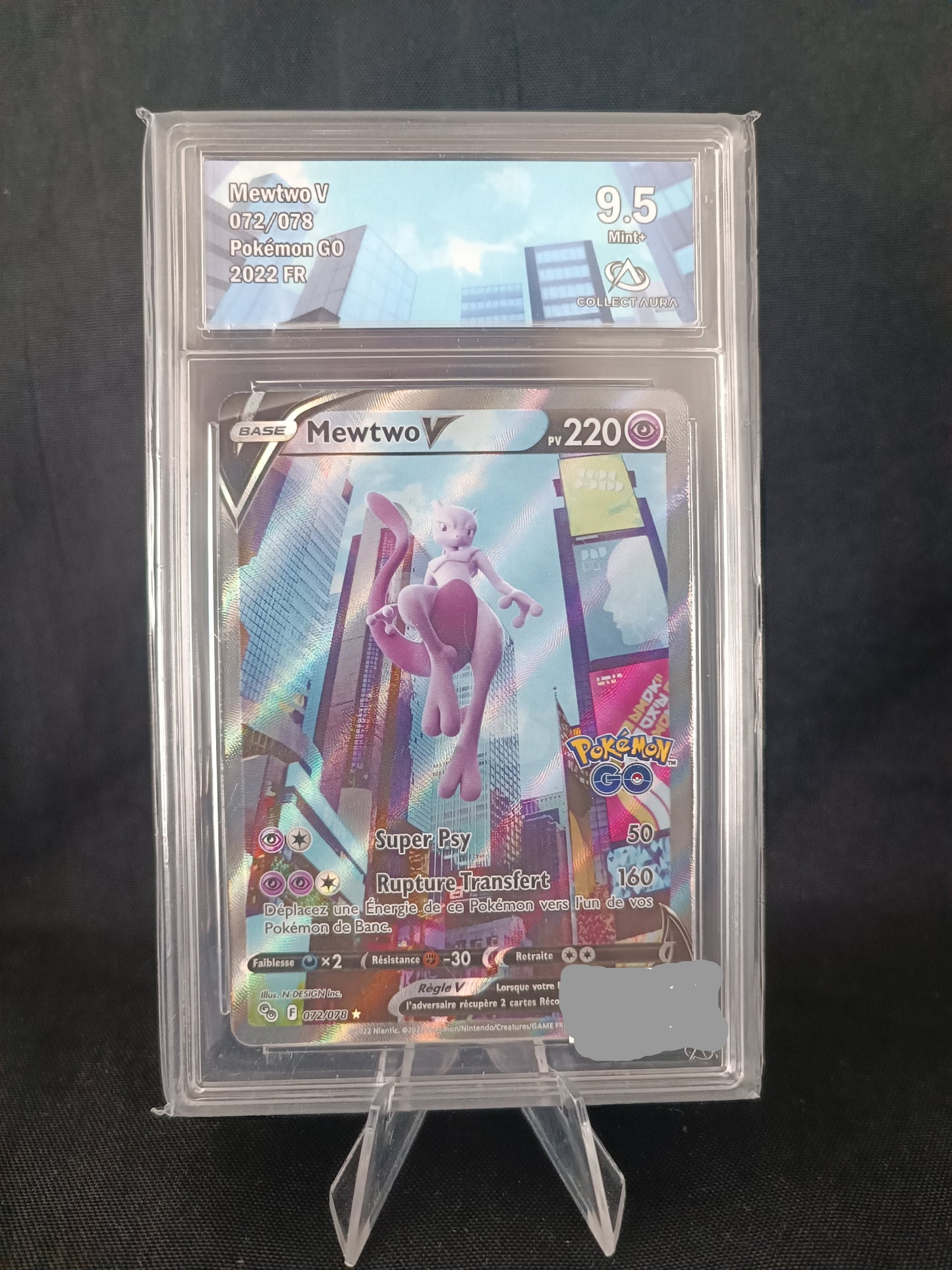 Mewtwo V Alternative Collect Aura 9.5 - Pokemon Go - 072/078
