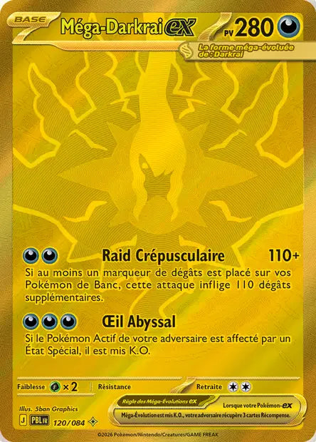 Mega Darkrai Gold - Nuit Noire - 120/084