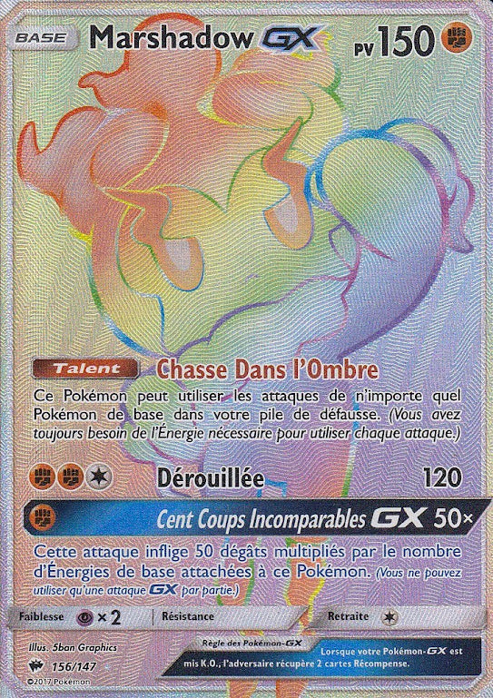 Marshadow GX Rainbow - Ombres Ardentes -156/147