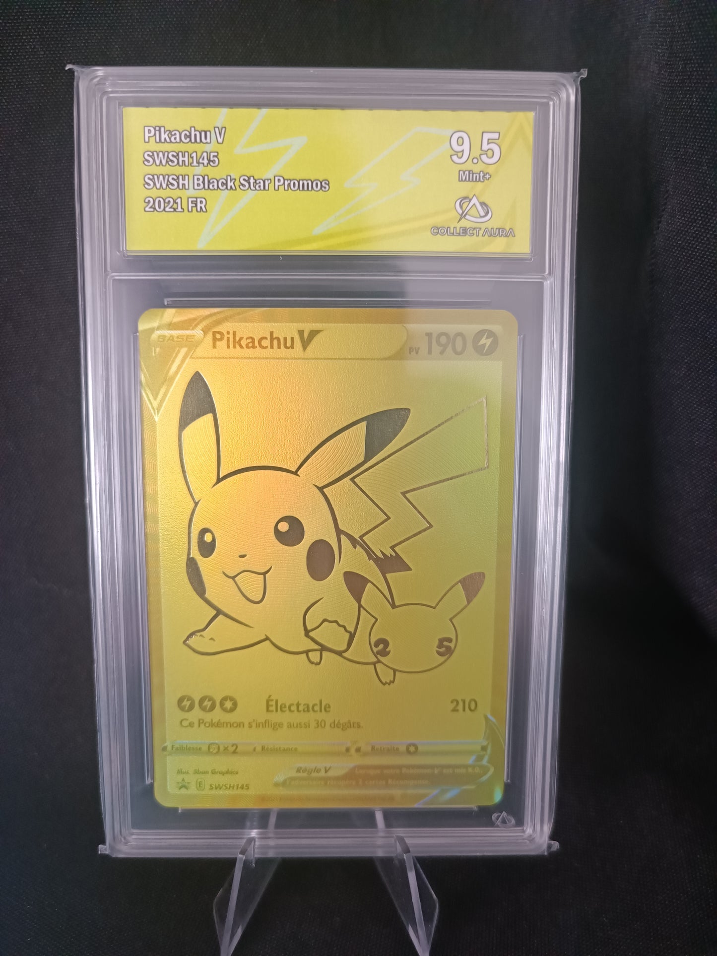 Pikachu V Gold Gradee Collect aura 9.5 - Promo Célébration - SWSH145