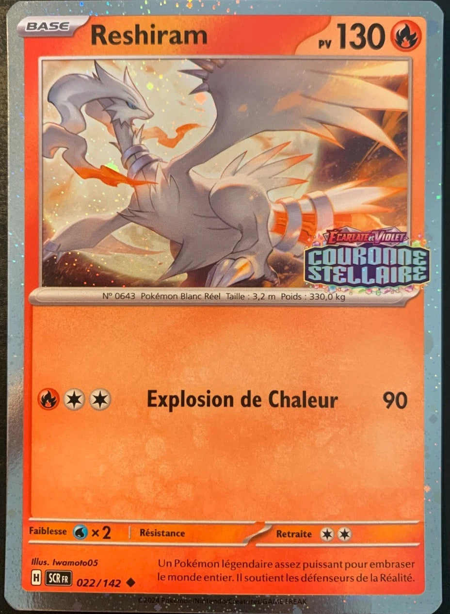 Reshiram Holo - Stamp Couronne Stellaire - 022/142