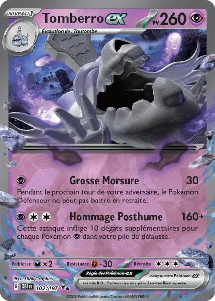 Tomberro Ex -Flammes Obsidiennes - 102/197