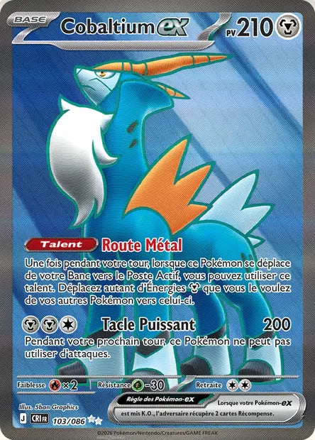 Cobaltium Ex Full art - Chaos Ascendant -103/086
