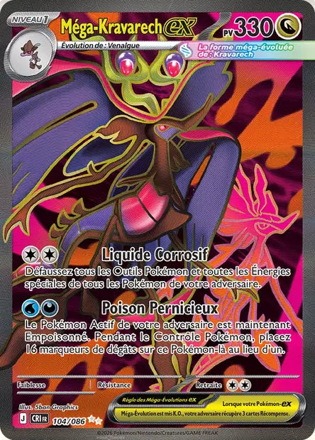 Mega Kravarech Ex Full art - Chaos Ascendant -104/086