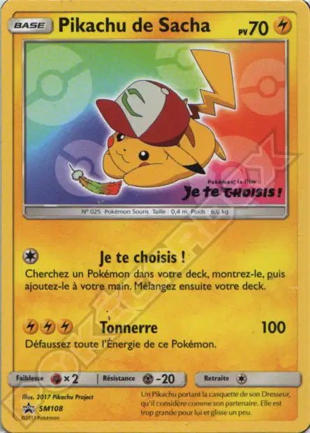 Pikachu  de sacha - Promo - SM108
