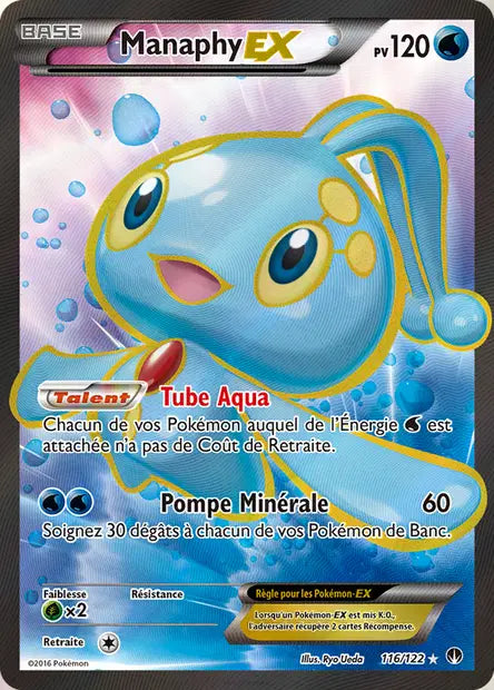 Manaphy Ex Full art - Xy Rupture turbo - 116/122
