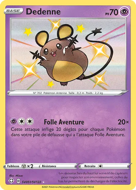 Dedenne Shiny  - Destinées Radieuses - SV051/SV122