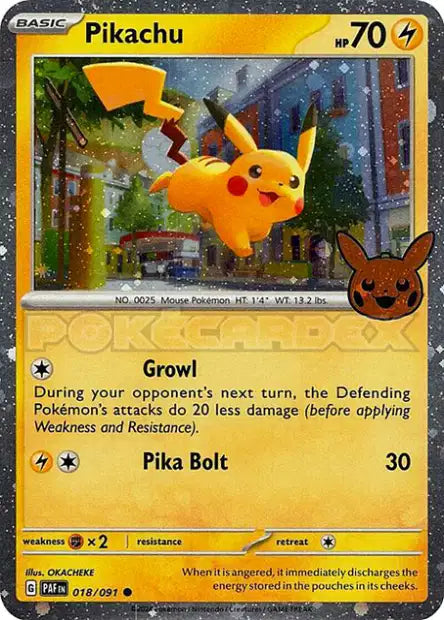 Pikachu holo - Trick or trade 2024- 018/091