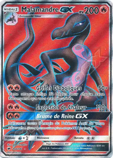 Malamandre GX Full art - Ombres Ardentes -132/147