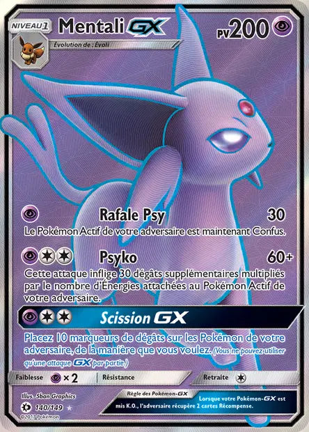 Mentali Gx Full art  - Soleil et Lune- 140/149