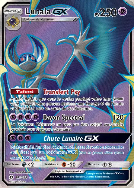 Lunala Gx Full art  - Soleil et Lune- 141/149