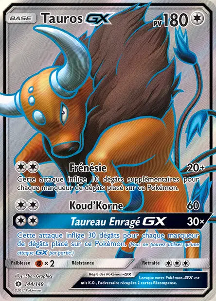 Tauros Gx Full art  - Soleil et Lune- 144/149