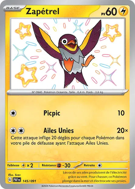 Zapétrel shiny- Destinées de Paldea - 145/091