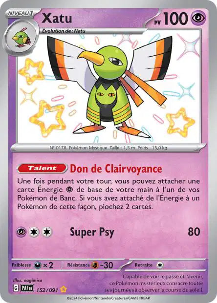 Xatu shiny- Destinées de Paldea - 152/091
