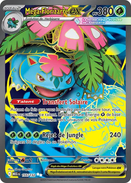 Mega Florizarre Ex Full art  -Méga Evolution  -155/132
