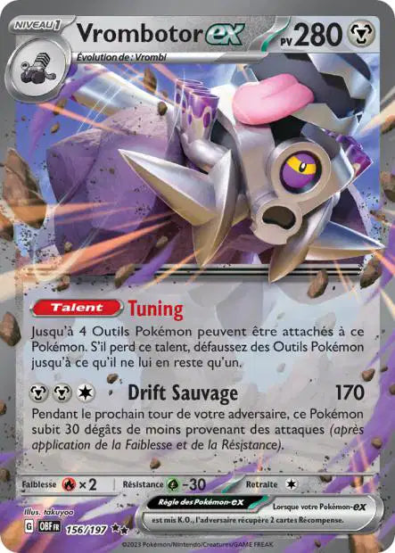 Vrombotor Ex -Flammes Obsidiennes - 156/197