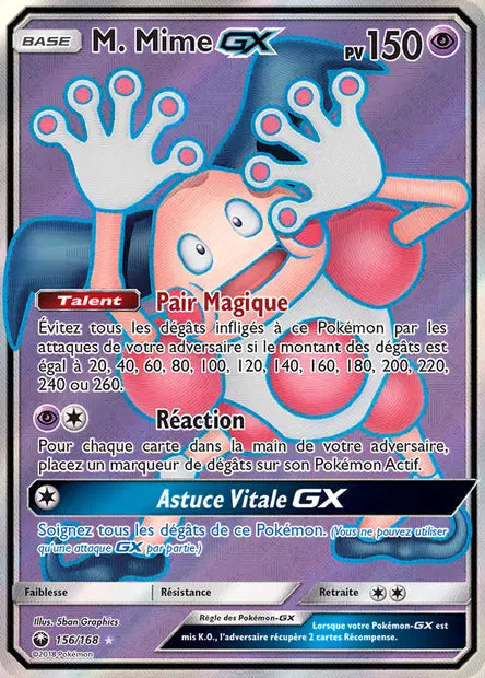 M Mime Gx Full art - Tempete Céleste - 156/168