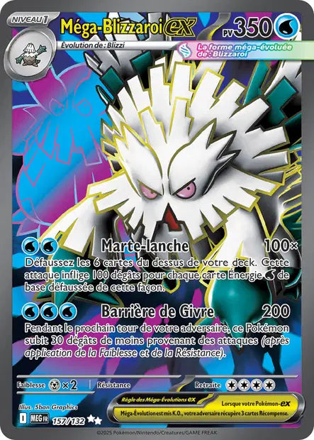 Mega Blizzaroi Ex Full art  -Méga Evolution  -157/132