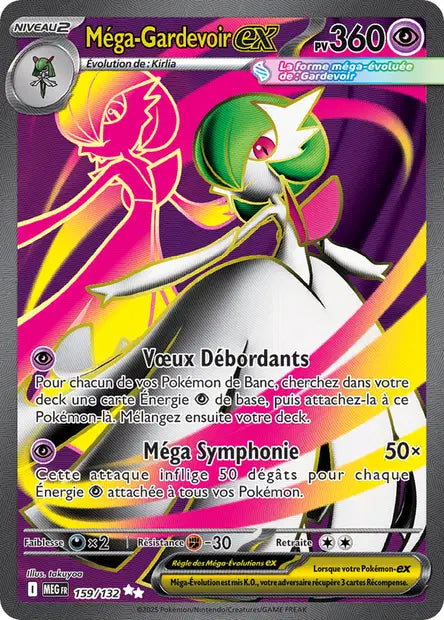 Mega Gardevoir Ex Full art  -Méga Evolution  -159/132