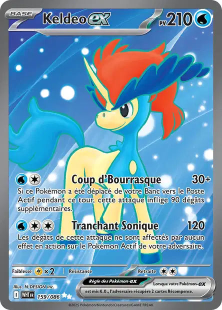 Keldeo Ex Full art  - Flamme Blanche  - 159/086