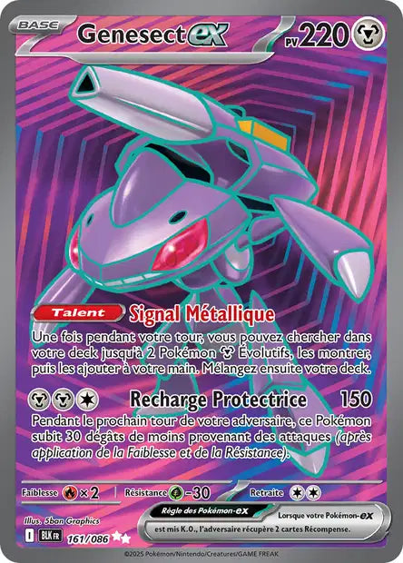 Genesect Ex Full art - Foudre Noire - 161/086
