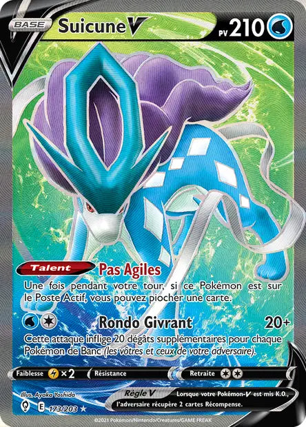 Suicune V Full art  - Evolution Céleste - 173/203