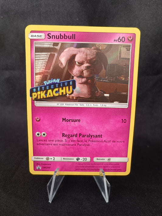 Snubbull Holo -Stamp  Détective Pikachu  - SM200
