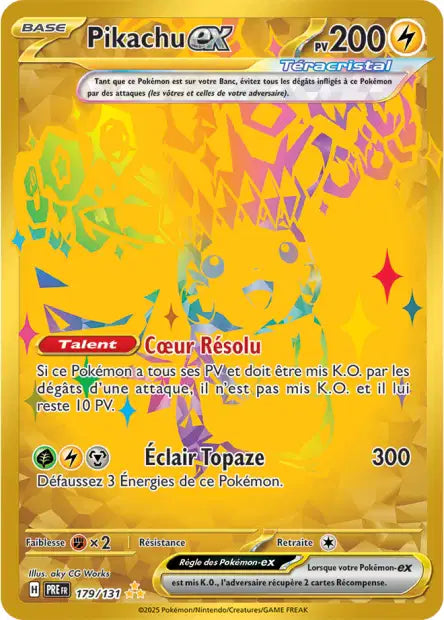 Pikachu Gold -Evolutions Prismatiques - 179/131