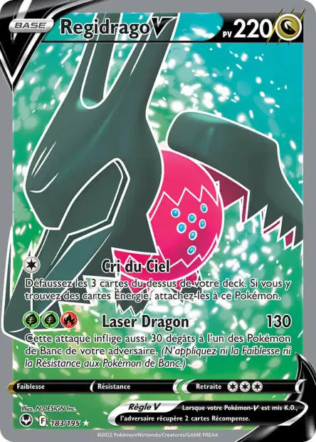 Regidrago V Full art - Tempête argentée   - 183/195