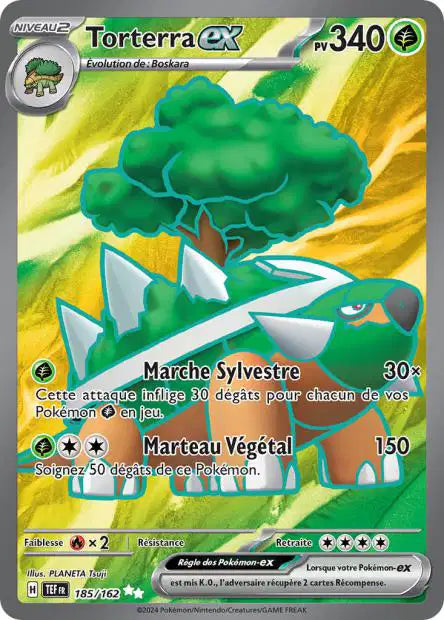 Torterra Eau Ex full art - Forces Temporelles - 185/162