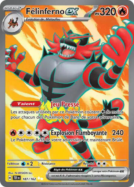 Felinferno Ex full art - Forces Temporelles - 187/16