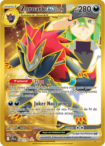 Zoroark Ex de N Gold - Aventure Ensemble- 189/131